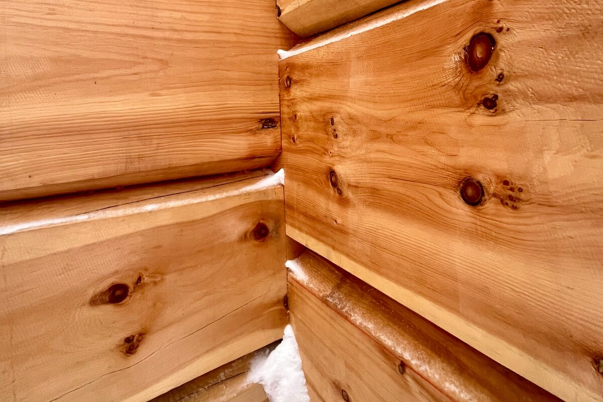 Wooden sauna interior with soft light